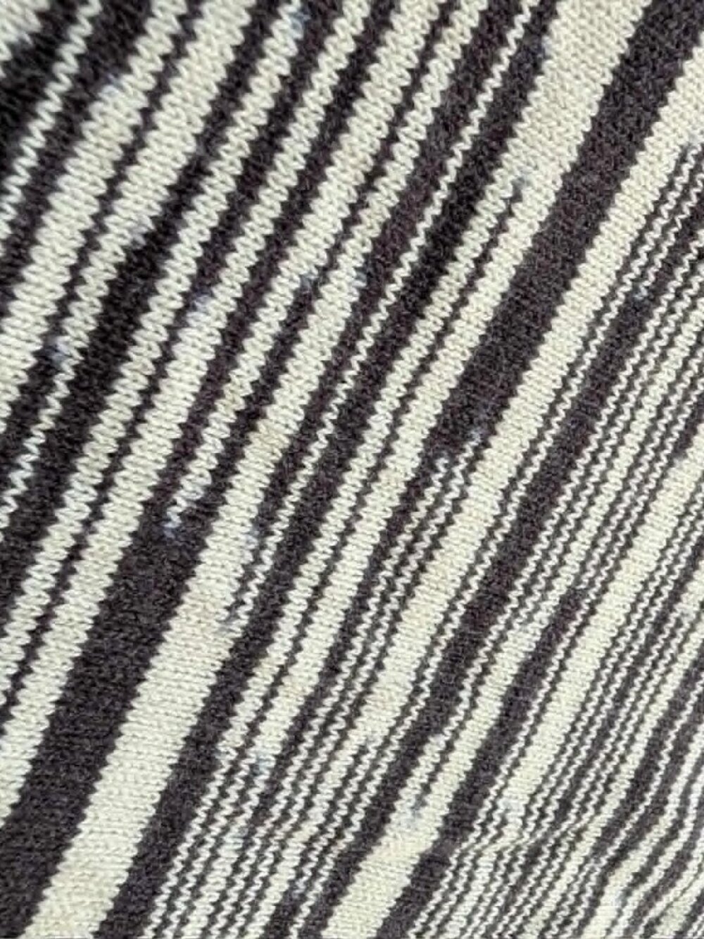 NIC+ZOE Striped Knit Turtleneck Tunic Sweater Medium Black Ivory - Picture 2 of 8